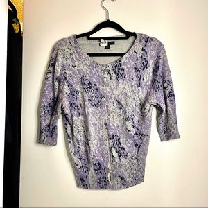 Funky Purple Print Cardigan from Express